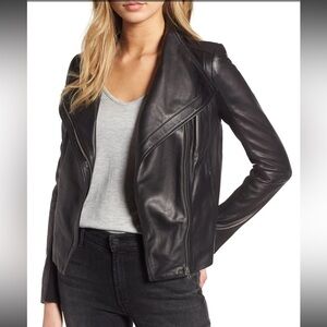 Chelsea28 Sleek Black Leather Jacket